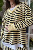 Marlowe Stripe Sweatshirt Lemonade Navy